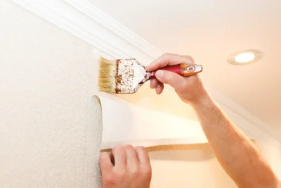 Pose de papier peint à Valle-d'Orezza — revêtements muraux et toiles de verre